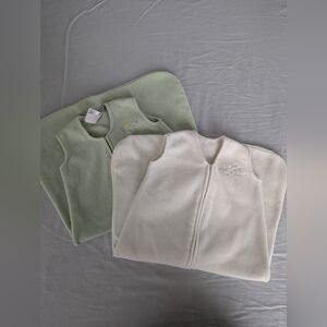 Halo Kids Fleece Sleep Sack - Cream and Green